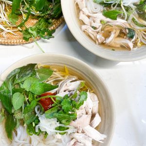 Phở gà (Vietnamese Chicken Rice Noodle Soup)