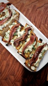 Anchovy Toast with Tarragon Butter